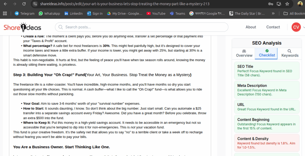Shareideas Creator Community Hub new features real-time SEO analytics